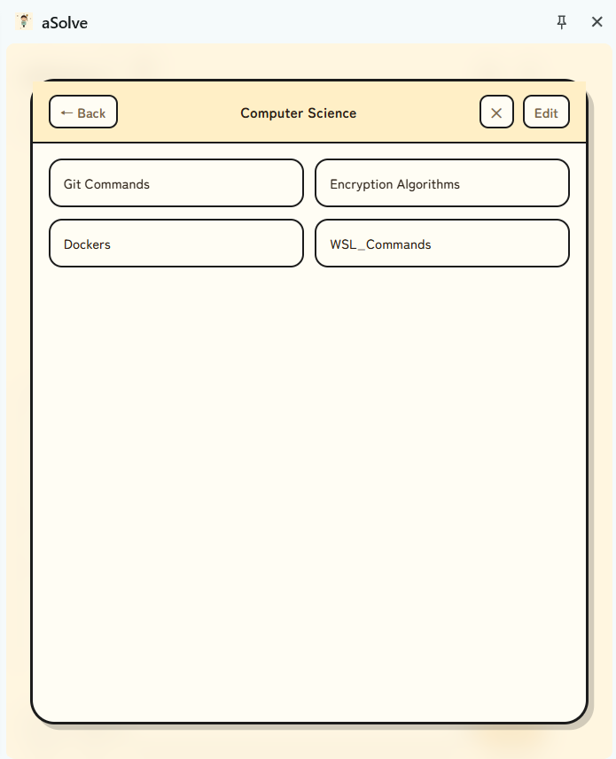Sub-topics inside a knowledge base topic